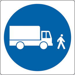 Aluminium sign cm 50x50 vehicles keep to walking pace