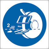 Aluminium sign cm 35x35 adjust set down device