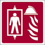 Aluminium sign cm 20x20 fire fighting lift