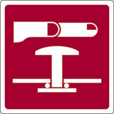 Aluminium sign cm 12x12 emergency stop