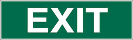 Aluminium sign cm 35x11 exit