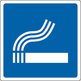 Aluminium sign cm 20x20 smoking area