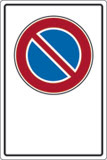 Aluminium sign cm 30x20 pictogram illegally parking with empty writable space