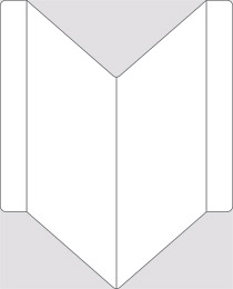 Aluminium double-sided v sign cm 18x12  neutral