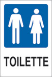 Adhesive sign cm 18x12 toilette ladies and gentlemen