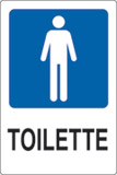 Adhesive sign cm 18x12 toilette gentlemen