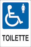 Adhesive sign cm 18x12 toilette disabled ladies