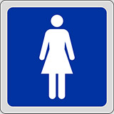 Adhesive sign cm 16x16 ladies toilets