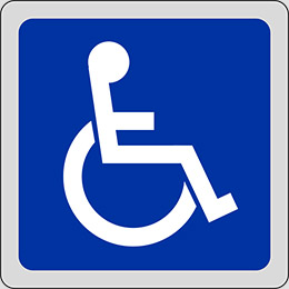 Adhesive sign cm 8x8 disabled toilet