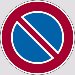 Adhesive sign diameter cm 10 no parking