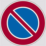 Adhesive sign diameter cm 10 no parking