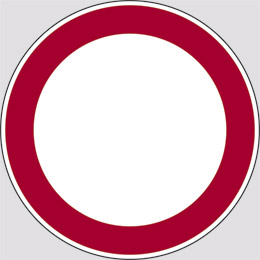 Adhesive sign diameter cm 30 no passage