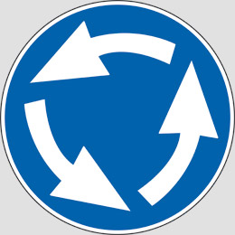 Adhesive sign diameter cm 30 roundabout