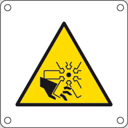 Aluminium sign cm 4x4 fan in motion hazard