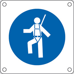 Aluminium sign cm 4x4 seat belts must be worn