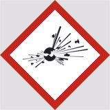 Aluminium sign cm 30x30 explosive