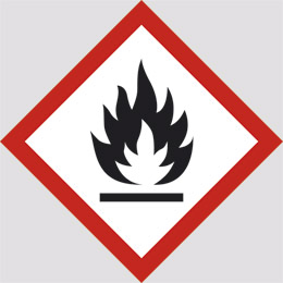 Adhesive sign cm 10x10 flammable substance