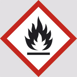 Aluminium sign cm 30x30 flammable substance