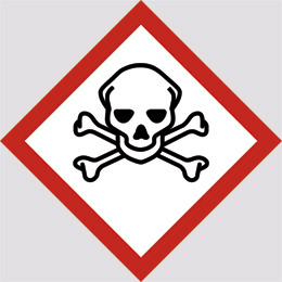 Aluminium sign cm 30x30 toxic substance