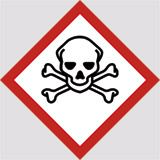 Adhesive sign cm 10x10 toxic substance
