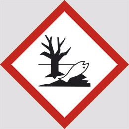 Adhesive sign cm 10x10 dangerous for the environment