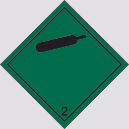 Adhesive sign cm 10x10 danger class 2 gas