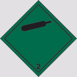 Adhesive sign cm 30x30 danger class 2 gas