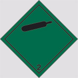 Adhesive sign cm 10x10 danger class 2 gas