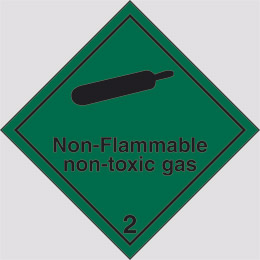 Adhesive sign cm 10x10 danger class 2 non-flammable non-toxic gas