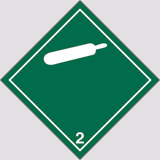 Adhesive sign cm 10x10 danger class 2 gas