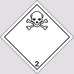 Adhesive sign cm 10x10 danger class 2 gas