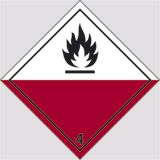 Adhesive sign cm 10x10 danger class 42