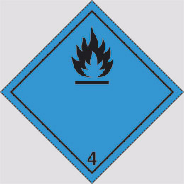 Adhesive sign cm 10x10 danger class 43