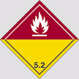 Adhesive sign cm 10x10 danger class 52 organic peroxide