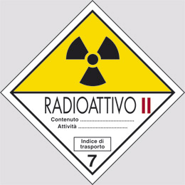 Aluminium sign cm 30x30 danger class 7 radioactief
