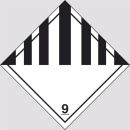 Adhesive sign cm 30x30 danger class 9 dangerous substance