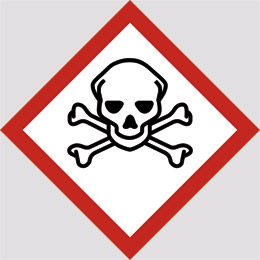 Adhesive sign cm 2x2 n° 48 toxic substance