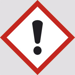 Adhesive sign cm 12x12 toxic/irritant