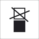 Adhesive sign cm 17x17 do not stack