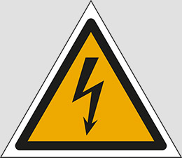 Adhesive sign side cm 5 n° 10 electrical hazard