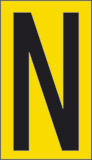 Adhesive sign cm 6x3,4 n° 10 n yellow background black letter