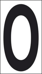 Adhesive sign cm 10x5,6 o white background black letter