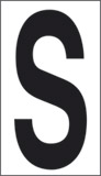 Adhesive sign cm 10x5,6 s white background black letter