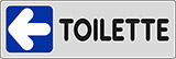 Adhesive sign cm 15x5 toilette left