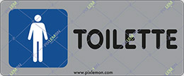 Adhesive sign cm 15x5 toilette gentlemen