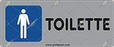 Adhesive sign cm 15x5 toilette gentlemen