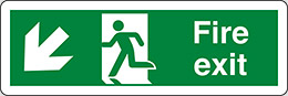 Self ahesive vinyl 60x20 cm fire exit