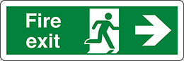 Self ahesive vinyl 45x15 cm fire exit