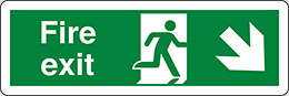 Self ahesive vinyl 60x20 cm fire exit