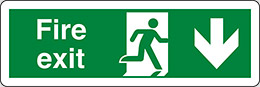 Self ahesive vinyl 30x10 cm fire exit